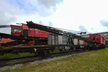 Dieser 20-Tonnen-American-Eisenbahndrehkran wurde 1944 gebaut. (Lokpark Ampflwang, August 2020)