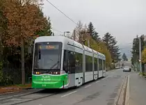 Graz 

Variobahn 215 mit ihrer auffälligen Maske als Linie 6, Daungasse, 13.11.2020. 