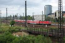 28.07.2007 S1 nach Sch�na bei der Einfahrt in Dresden Hbf.
