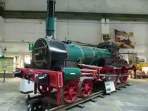 Die 1. Dampflok von Henschel, mit dem Namen  DRACHE , am 16.08.2020 im Technikmuseum Kassel.