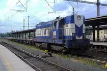 Hippototamus Bohemiensis: CHT 740 860 steht mit ein leeren KLV am 29 Mai 2012 in Kolín.