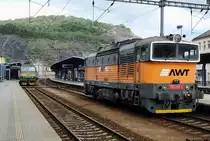 Am 22 September 2014 durchfahrt AWT 750 199 Usti-nad-Labem. 