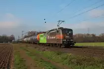 HSL 151 138-5 mit Kesselwagen am 27.11.20 in Mainz Bischofsheim 
