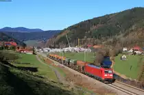185 139-3 mit dem GB 60507 (Friesenheim(Baden)-Villingen(Schwarzw) bei Gutach 26.11.20