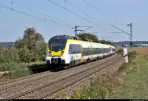 8442 807 und 8442 302 (Bombardier Talent 2) sind unterwegs bei Metterzimmern (Bietigheim-Bissingen).

🧰 Abellio Rail Baden-Württemberg GmbH
🚝 RB 19516 (RB17a) Stuttgart Hbf–Bad Wildbad Bf bzw. RB 19616 (RB17c) Stuttgart Hbf–Bruchsal [+5]
🚩 Bahnstrecke Bietigheim-Bissingen–Bruchsal (Westbahn (Württemberg) | KBS 770)
🕓 20.9.2020 | 14:07 Uhr