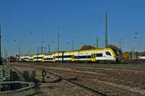Siemens Desiro 1462 515-6 fährt beim badischen Bahnhof ein. Die Aufnahme stammt vom 31.10.2020.