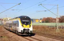 442 309 als RB 17b Heidelberg-Stuttgart am 26.11.2020 in Stuttgart-Zuffenhausen. Grüße gehen auch an die TFin.  