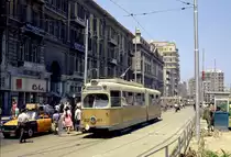 Alexandria SL 4 (DÜWAG/Kiepe-GT6 832 (ehem. Kopenhagen KS 832)) am 10. Juni 1974. - Scan eines Farbnegativs. Film: Alfochrome-Ringfoto (= Sakuracolor R-100?). Kamera: Kodak Retina Automatic II.