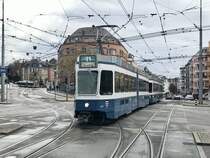 Linie 11 Wagennummer 2007  Enge  beim Schaffhauserplatz. Datum: 1. 12. 2020