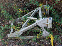 Einen eingewachsenen Prellbock war Anfang Dezember 2020 in Hattingen zu sehen.