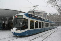 Be 5/6 3036 beim Bellevue am 31.01.2010.