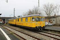 DB Netz Gleissmesszug 726 002-9 am 12.12.20 in Hanau Hbf von einen Bahnsteig aus gemacht