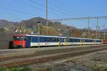 BDt Steuerwagen 50 85 82-33 983-6 durchfährt den Bahnhof Gelterkinden. Die Aufnahme stammt vom11.11.2020.