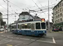 Linie 15 Wagennummer 2037  Oberstrass  beim Schaffhauserplatz. Datum: 13. 12. 2020