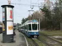 Linie 14 Wagennummer 2012  Wiedikon  beim Milchbuck. Datum: 13. 12. 2020