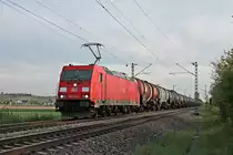 Am Abend des 21.04.2020 fuhr 185 244-1 mit dem GC 41690 (Basel SBB RB - Karlsruhe Gbf) nördlich von Hügelheim über die KBS 702 durchs Rheintal in Richtung Buggingen.