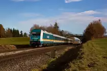 223 071 mit ihrem Alex bei Mellatz. Ohne die reichliche Verspätng wäre ein Bild mit Sonne nich möglich gewesen. 22.11.20