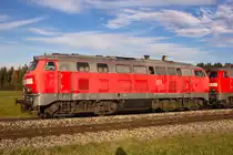 218 416-6 mit 430-7 am EuroCity EC 194 bei Mellatz. 22.11.20