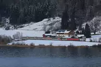 Auch im Allgäu gab es zum Fahrplanwechsel am 13.12.2020 eine weitreichende Veränderung. Hier endet durch die Elektrifizierung der Strecke von München über Memmingen und Wangen nach Lindau der Einsatz des Bundesbahnklassikers der Baureihe Zwo 18. Die Eurocitys fahren nun nicht mehr auf der landschaftlich sehr reizvolle Allgäu Bahn zwischen Kempten und Lindau.
Immenstadt 12.12.2020
