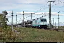 Autotransportzug (BLG Logistics Group AG & Co. KG) mit 186 364-6  Wave Rider  überquert die Leipziger Chaussee (B 6) auf der Ostumfahrung für den Güterverkehr in Halle (Saale) Richtung Halle Rosengarten.

🧰 Akiem S.A.S., vermietet an die HSL Logistik GmbH (HSL)
🕓 4.10.2020 | 15:28 Uhr