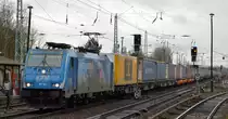 LTE Logistik- und Transport GmbH, Graz [A] mit  186 941  [NVR-Nummer: 91 80 6186 941-1 D-LTE] und Taschenwagenzug Richtung Poznan (Polen) am 22.12.20 Berlin Hirschgarten.