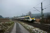 Abellio Bombardier Talent2 8442 602 und 8442 xxx in Hoffenheim als RE10b am 03.01.21 