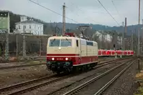 181 215-5  Nordliner  in Wuppertal Steinbeck, Januar 2021.