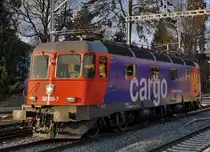 REFIT 3 Re 620 006-7  TURGI 
auf Rangierfahrt in Gerlafingen am 8. Januar 2021.
Foto: Walter Ruetsch