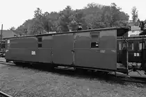 Dieser Gepäckwagen mit Dienstabteil KD4 (974-308) war Ende September 2020 in Rittersgrün zu sehen.