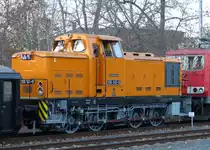 DR V 60, Ruth 15, 106 145-6 ( 346 145-6 ) verlässt Gera inmitten eines Lokzuges am 19.12.2020