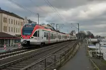 VIAS Stadler Flirt ET305 (427 xxx und 428 xxx) am 09.01.21 in Rüdesheim am Rhein 