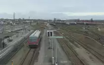 DB 628 623 am 12.02.2020 in Mühldorf (Oberbay).