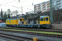DB Netz Instandhaltung 9146 002-7 am 09.01.21 in Bingen Hbf vom Bahnsteig aus fotografiert