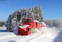 40 80 947 5206-5; 218 456-0 und 40 80 9475 195-0 als NbZ 92670 (Villingen(Schwarzw)-Seebrugg) bei Hinterzarten 16.1.21