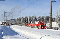 40 80 9475 195-0; 218 456-0 und 40 80 947 5206-5 als NbZ 92670 (Villingen(Schwarzw)-Seebrugg) in Hinterzarten 16.1.21