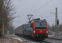 Am 17.01.2021 zog SBB Cargo 193 469`Simplon´ einen Hupac Zug richtung Emmerich durch Ratingen-Lintorf. 