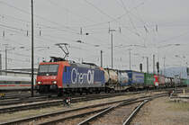 Re 482 015-5 durchfährt den badischen Bahnhof. Die Aufnahme stammt vom 05.01.2021.