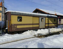 CJ - D 321 ( Ex BOB ) ausrangiert und abgestellt im Bahnhof von Saignelégier am 20.01.2021