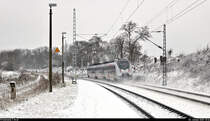 In diese umfangreiche Galerie konnte ich noch nie Bilder mit Schnee einsortieren. Das sollte sich in diesem Jahr ändern.
Hier ein Nachschuss auf 9442 102 (Bombardier Talent 2) im Hp Zscherben am km 12,8.

🧰 Abellio Rail Mitteldeutschland GmbH
🚝 RE 74726 (RE8) Halle(Saale)Hbf–Leinefelde
🚩 Bahnstrecke Halle–Hann. Münden (KBS 590)
🕓 3.1.2021 | 12:14 Uhr