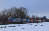 Am 24.01.2021 zog SBB Cargo 193 534`Ruhr´ einen Containerzug durch Dülken richtung Venlo(NL). 