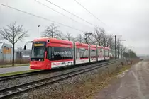 Mainzer Mobilität Stadler Variobahn 219 am 23.01.21 am Lerchenberg als Linie 53