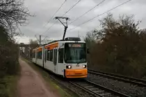 Mainzer Mobilität Adtranz GT6M-ZR Wagen 214 am 23.01.21 als Linie 51