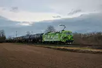 Rheincargo Siemens Smartron 192 034-7 mit Kesselwagen in Frankfurt Sindlingen am 24.01.21