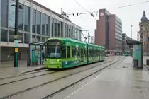 VGF Bombardier Flexity Classic S-Wagen 253 am 30.01.21 in Frankfurt am Main Willy Brandt Platz