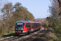 642 229+xxx als RE80 Crailsheim-Heilbronn am 04.04.2021 bei Neuenstein. 