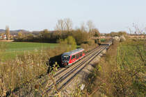 642 186 als RB83 Hessental-Öhringen am 04.04.2021 bei Waldenburg. 