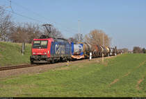 Kesselzug mit Re 482 009-8 unterwegs in Halle (Saale), Zöberitzer Weg, Richtung ZBA Halle (Saale).

🧰 SBB Cargo AG, vermietet an die SBB Cargo International AG
🚩 Bahnstrecke Halle–Cottbus (KBS 219)
🕓 30.3.2021 | 17:06 Uhr