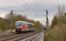 642 706 als RB83 Hessental-Öhringen am 11.04.2021 bei Öhringen-Cappel. 