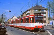 Düsseldorf 4256 + 4251, Kölner Landstraße, 12.04.1991.