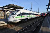 411 062-2  Vaihingen an der Enz  hat am 21.02.2021 als ICE52986 von Hamburg Hauptbahnhof den Rostocker Hauptbahnhof erreicht. 